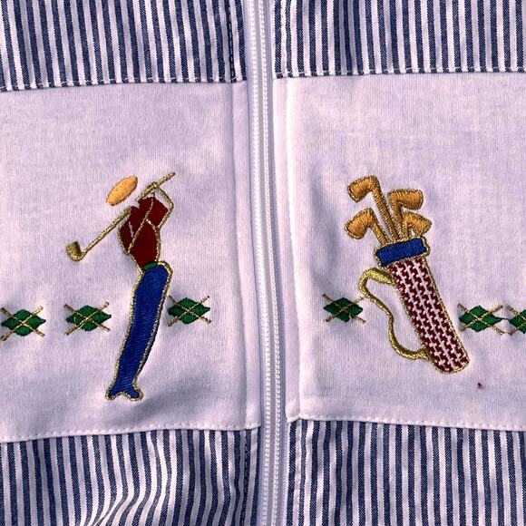 Rare Vintage Adolfo Sport Lightweight Golf Zip Up Jacket Cotton Blend Womens M - Picture 7 of 10